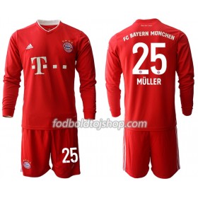 FC Bayern München Thomas Muller 25 Børn Hjemme Fodboldsæt 2020-21 L/S (+ Korte bukser)